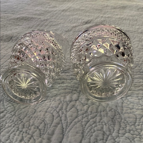 Vintage Anchor Hocking Wexford Crystal Cream and Sugar Set - Picture 2 of 3